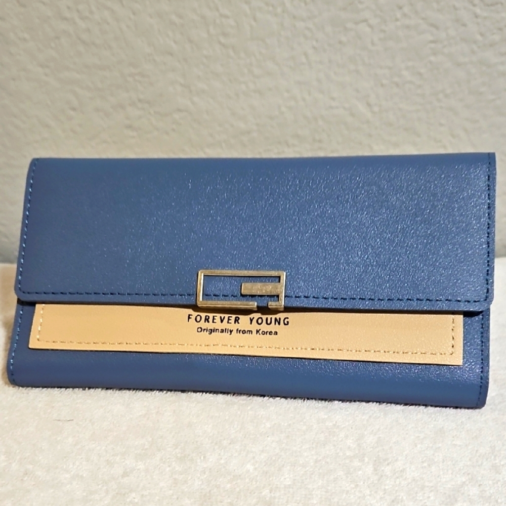 Forever Young Blue/Tan Wallet